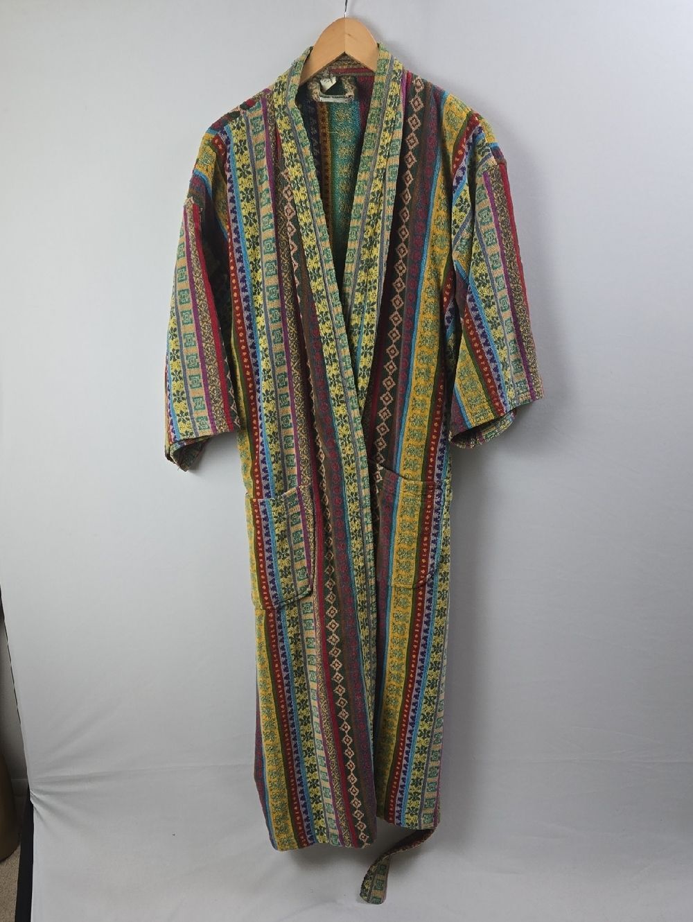 Vintage Foster Classics Multicolor Cotton  Robe Made In Turkey Sz OS Retro Y2K